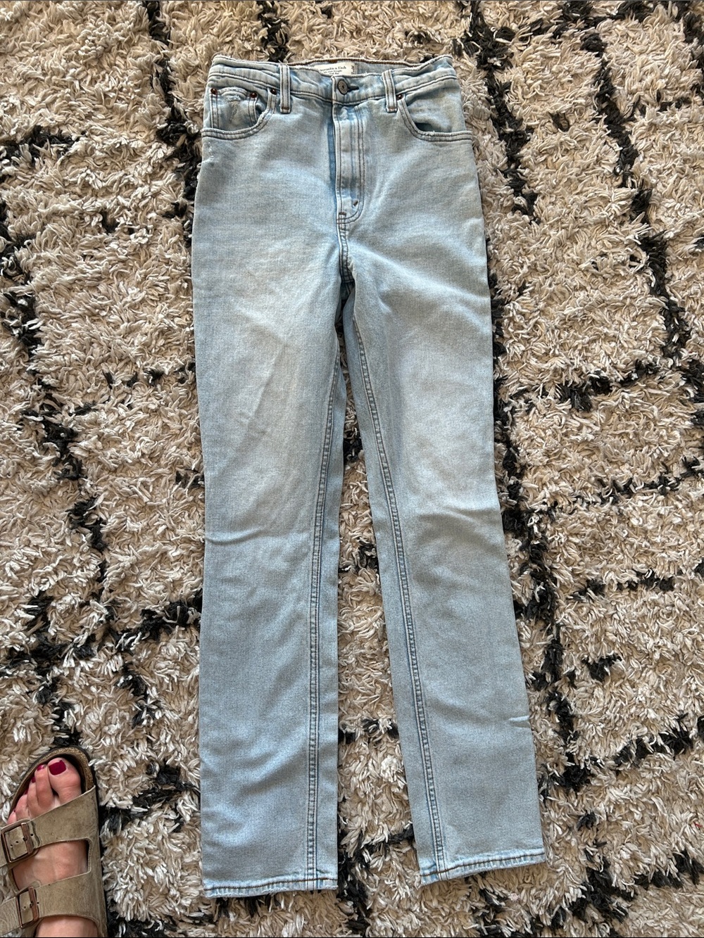 Abercrombie & Fitch Light Wash Straight Leg Jeans